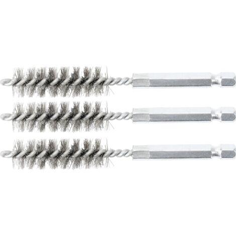 Cepillo de acero  13 mm  6,3 mm (1/4")  3 piezas