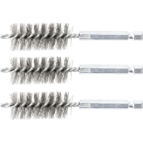 Cepillo de acero  19 mm  6,3 mm (1/4")  3 piezas