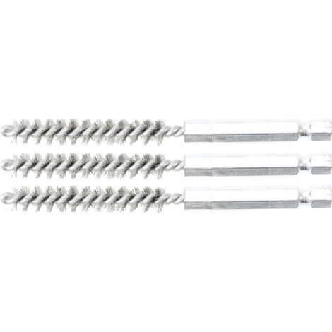 Cepillo de acero  8 mm  6,3 mm (1/4")  3 piezas