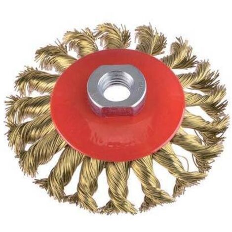 Cepillo de acero retorcido c�nico + rosca PG