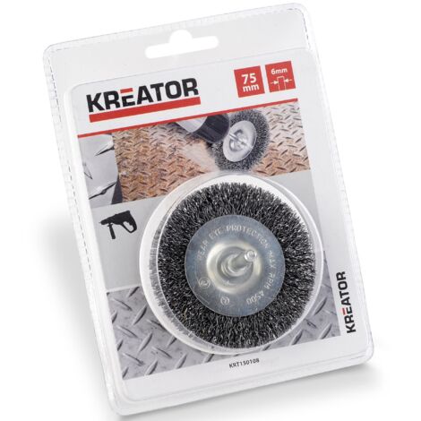 Cepillo de alambre giratorio plano Ø 75 mm Kreator