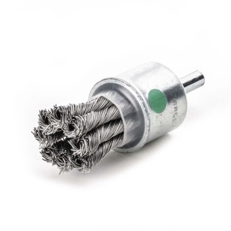 Cepillo de alambre lessmann twisted wire pin brush acero inoxidable 22mm