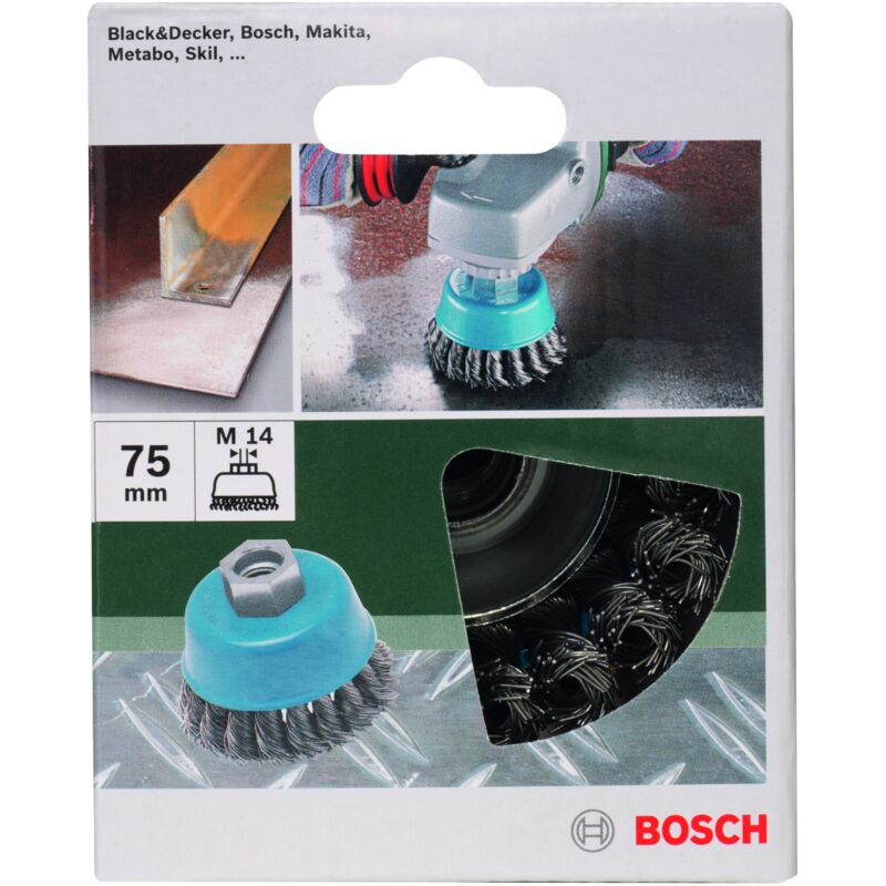 

2609256503 Cepillo vaso, alambre ondulado, latonado, 75 Ø 75 - Bosch