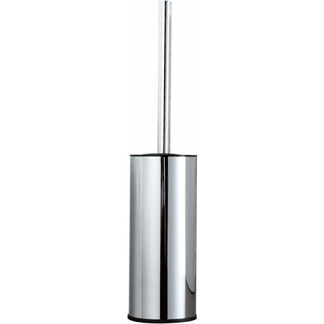 Cepillo de baño con soporte, juego de cepillo de limpieza de acero inoxidable cromado 304 para baño