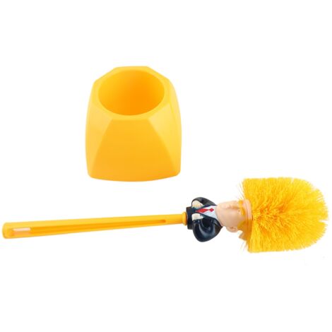 Cepillo de baño político con soporte – Divertido diseño político – 360 mm, plástico – Accesorio decorativo para el baño