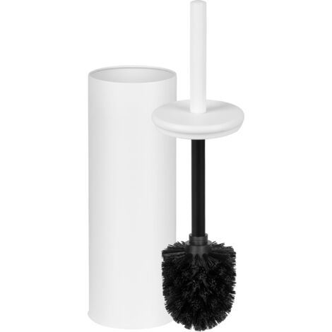 Cepillo de baño Teesa, blanco mate, tubo de acero