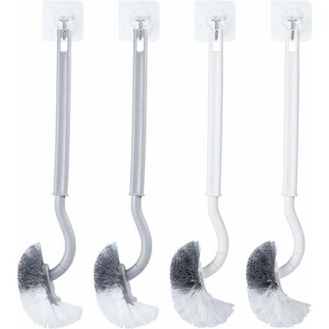 Cepillo de baño ZVD-4, con mango largo y limpieza profunda (gris/blanco)