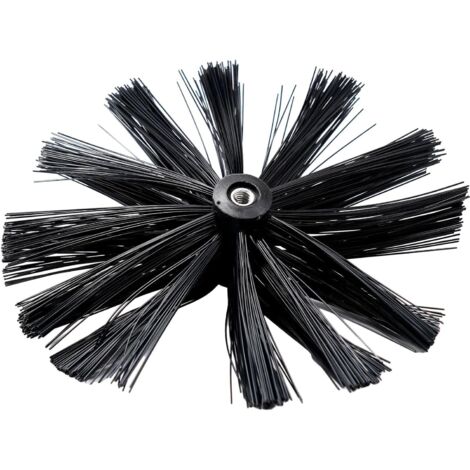 Cepillo de chimenea de nailon de 100 mm con rosca M8, herramienta de limpieza de chimeneas y secador de pelo - para el hogar, chimenea, mantenimiento de chimeneas y