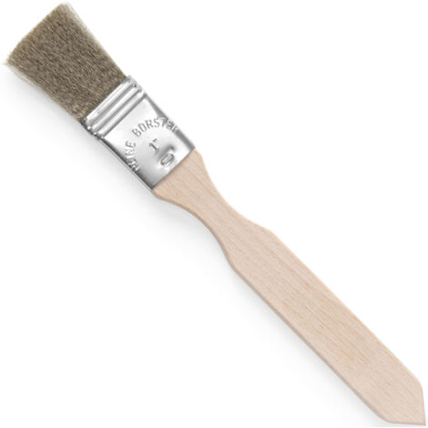 Cepillo de cocina para desengrasar, cerdas de alambre de acero inoxidable, estrecho, 25x200 mm - HENDI 515389