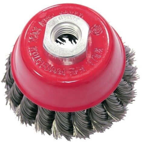 Cepillo de copa de alambre trenzado Proline M14 de 65 mm