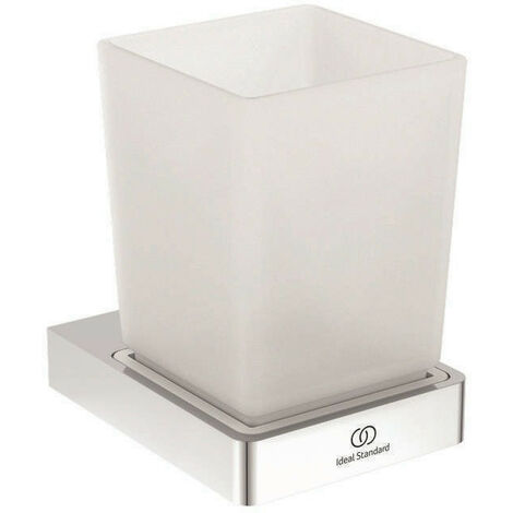 Cepillo de dientes cristal CONCA cuadrado, con soporte de pared cromado IDEAL STANDARD