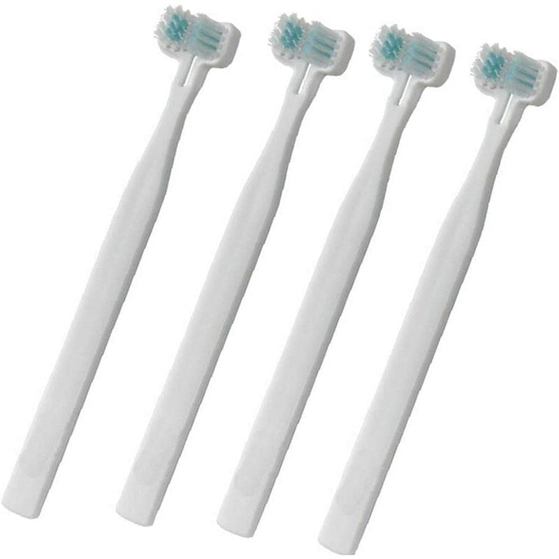 

Cepillo de dientes de 2 caras para perros y gatos con cepillo de dientes de cerdas suaves Juego de herramientas de limpieza Adecuado para perros y