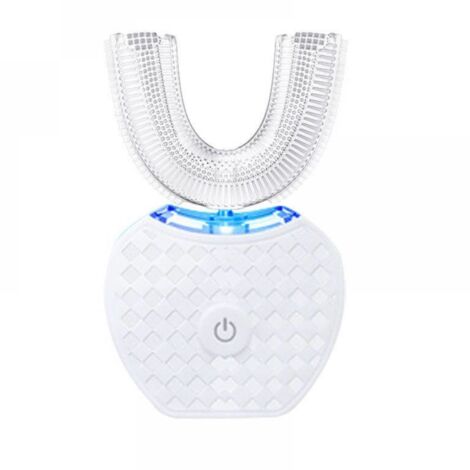 Cepillo de dientes eléctrico, cepillo de dientes automático, cepillo de dientes sónico en forma de U, kit de blanqueamiento dental con cabezal de repuesto, 1 pieza