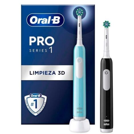Cepillo de Dientes Eléctrico Oral-B PRO1 DUO (2 Unidades) (1)