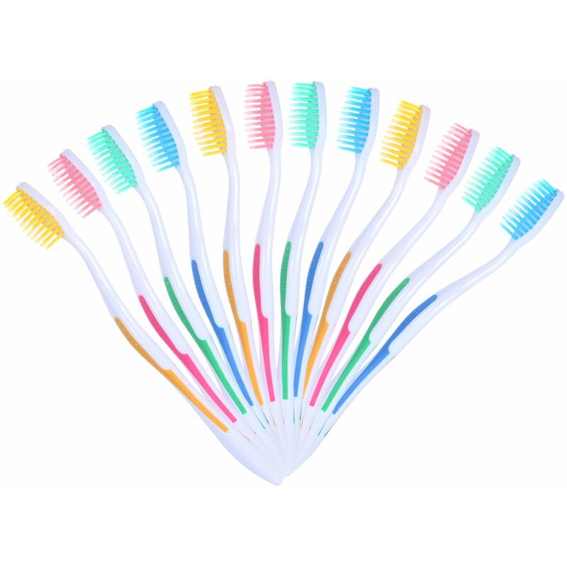 

Cepillo de dientes manual, nailon Cepillos de dientes de cerdas finas finas suaves y finas Limpieza de cavidades,12 cuentas