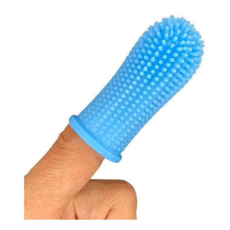 Coocheer - Cepillo de dientes para perros, juego de 2 cepillos de dientes de dedo de 360 grados, cepillo de dientes para mascotas, para animales