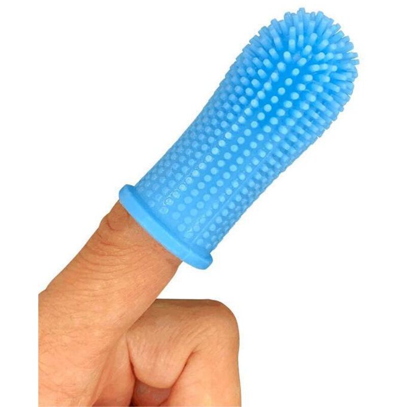 Cepillo de dientes para perros, kit de cepillado de 360°, cepillo de dientes de dedo, para animales pequeños y grandes, pasta de dientes no incluida,