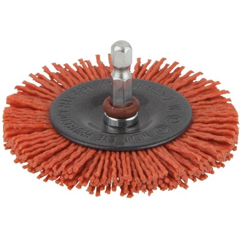 CEPILLO DE DISCO DE NYLON, VÁSTAGO HEXAGONAL 1/4 Ø100x10mm 1502000 WOLFCRAFT