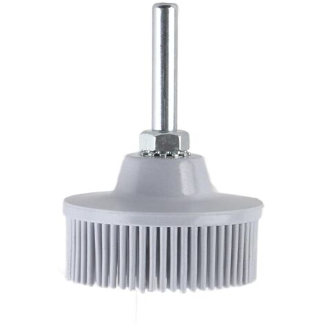 Cepillo de disco para taladro eléctrico de 2 pulgadas, cepillo abrasivo de goma, cepillo de pulido y desbarbado, gris