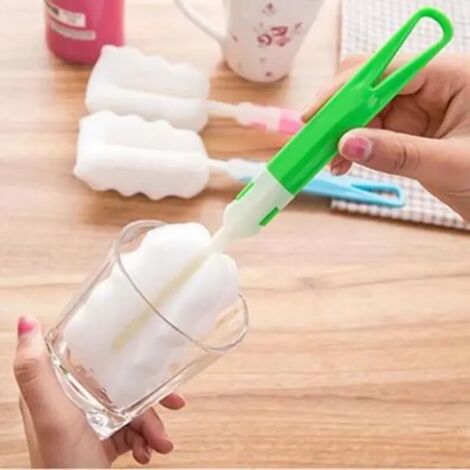 Cepillo de esponja para biberones, alimentación de leche para bebés, limpieza, limpiador para lavado de palomas, accesorios para vasos, cepillo de esponja