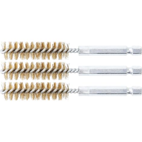 Cepillo de latón 13 mm 6,3 mm (1/4") 3 piezas