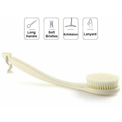 Cepillo de Lavado Cepillo de Baño para Espalda Cepillo de Baño para Mujer, Espalda Curvada con Mango Largo Accesorios de Baño Cepillo de Ducha Largo Ducha de Plástico Cepillo de Cuerpo Largo Cepillos