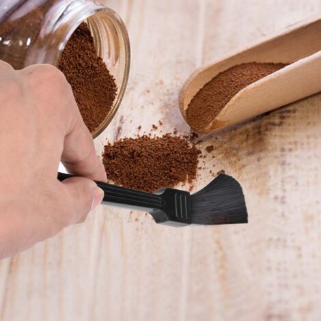 Cepillo de limpieza con mango largo para molinillos de café – PP negro – 19,5 cm