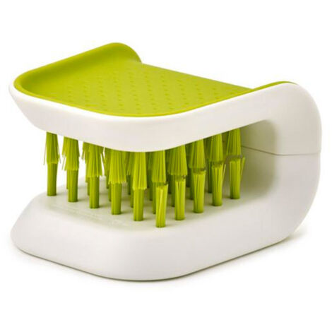 Cepillo de limpieza de cuchillos y tenedores de cocina en forma de U de doble cara con cerdas, cepillo de mano para limpiar cuchillos de cocina, 1 unidad.