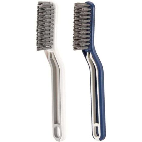 Cepillo de limpieza de grietas para baño 2 en 1 KZQ, paquete de 2, cepillo de limpieza de grietas, cepillo de limpieza de ventanas