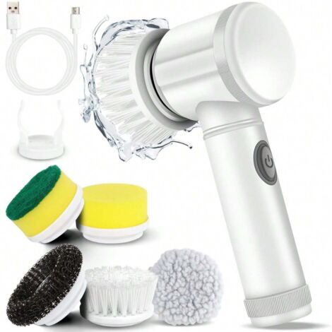 Cepillo de limpieza, fregador Power Spin, potente fregador Power Cleaner, cepillo para limpiar ventanas (1 pieza)