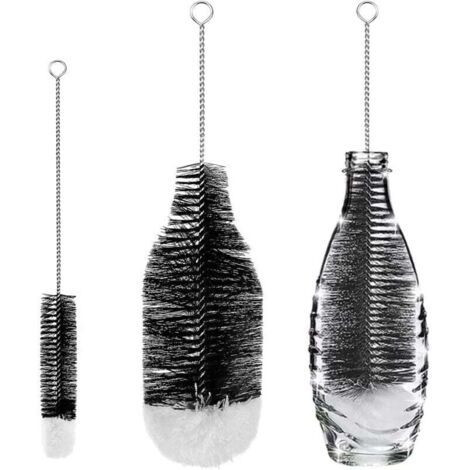 Cepillo de limpieza para botellas, cepillos para botellas, cepillo de limpieza avanzado para botellas de vidrio termo.