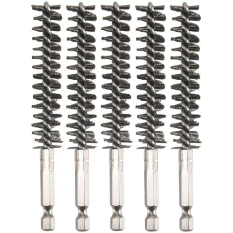 Cepillo de limpieza para broca hexagonal con alambre metálico