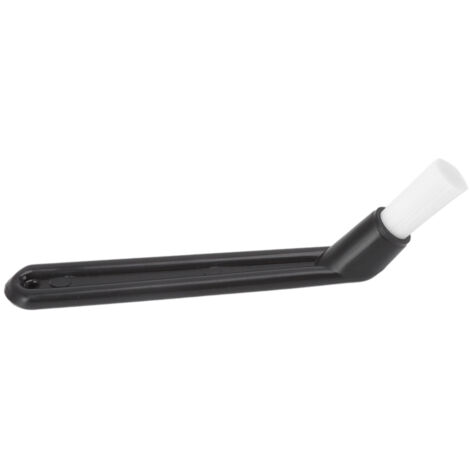 Cepillo de limpieza para cafetera: mango curvo, cerdas de nailon negro, accesorio para el mantenimiento del filtro, la taza medidora y el depósito.