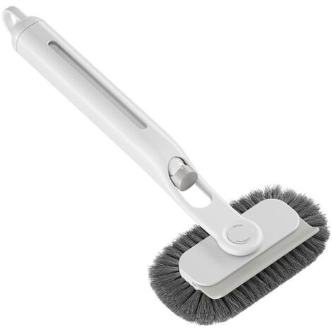 Cepillo de limpieza para ducha  Cepillo multifuncional para grietas y espacios estrechos con dispensador de jabón  Herramienta de fregado para duchas, lavabos, juntas de azulejos y