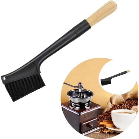 Cepillo de limpieza para molinillo de café de doble cabezal, cepillo para quitar el polvo de espresso, accesorios para café en grano, herramienta de cafetería, barista, hogar, cocina