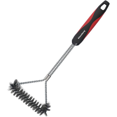 Cepillo de limpieza para parrilla, acero inoxidable, mango de plástico, KLAUSBERG KB-7898