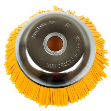 Cepillo de nailon Silver EX1095 para guadaña de 200 × 25,4 mm para limpiar el cubo.