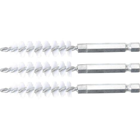Cepillo de nylon  12 mm  6,3 mm (1/4")  3 piezas