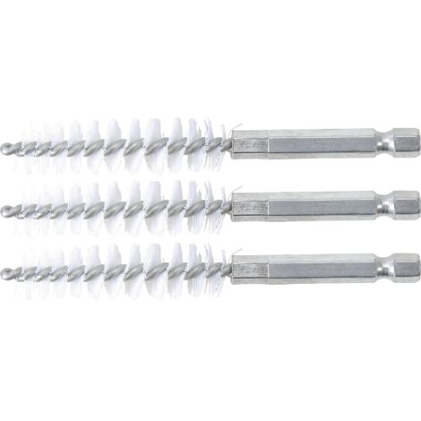 Cepillo de nylon  13 mm  6,3 mm (1/4")  3 piezas