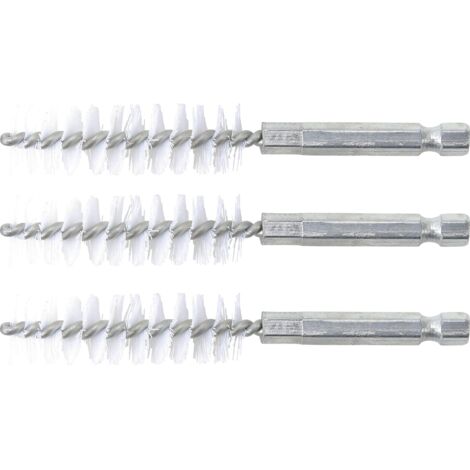 Cepillo de nylon  15 mm  6,3 mm (1/4")  3 piezas