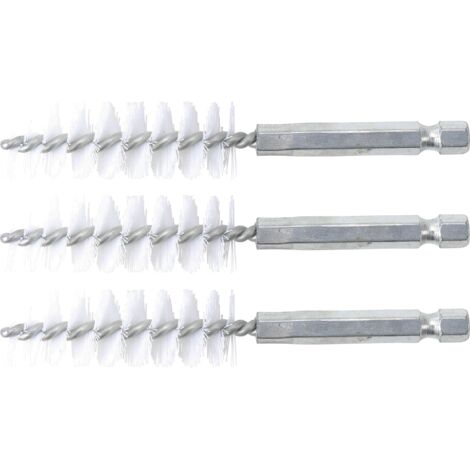 Cepillo de nylon  16 mm  6,3 mm (1/4")  3 piezas