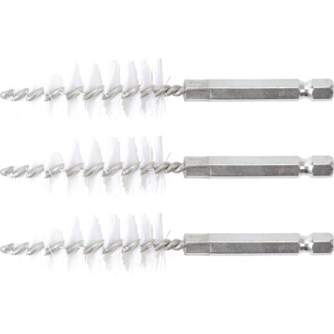 Cepillo de nylon  18 mm  6,3 mm (1/4")  3 piezas