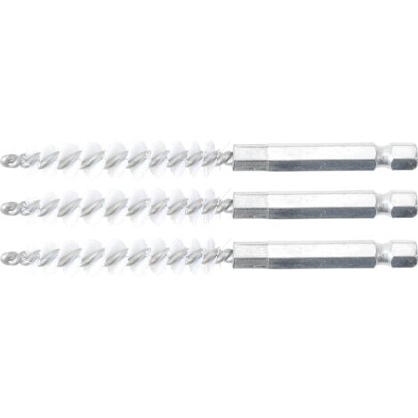 Cepillo de nylon  8 mm  6,3 mm (1/4")  3 piezas