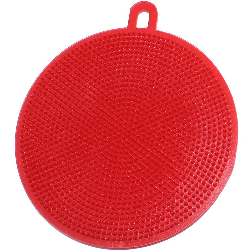 

Cepillo de silicona estera de limpieza de raton resistente al calor para lavar la vajilla cepillo limpiador del depurador, rojo