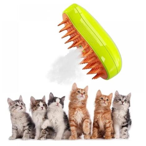 Cepillo de vapor 3 en 1 para gatos, peine de masaje con spray 3 en 1 para gatos, cepillo de vapor para gatos, cepillo de vapor para gatos, cepillo de vapor para gatos, para masajear, desenredar nudos 