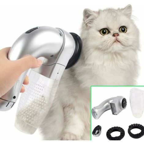 Cepillo de pelo eléctrico para mascotas LITZEE aspiradora para perros y  gatos herramienta de aseo