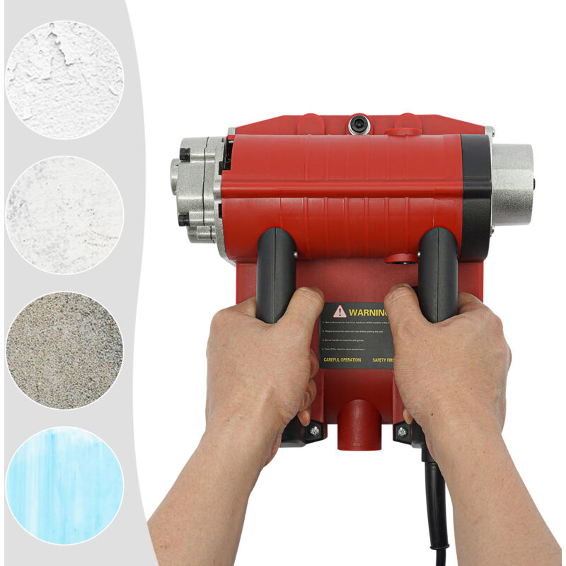 Cepillo eléctrico para paredes de 4580 W, rascador de paredes, rascador eléctrico para paredes, cepilladora para paredes de hormigón, 3500 rpm, rojo