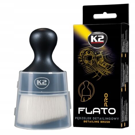 CEPILLO K2 FLATO PARA LIMPIEZA DE INTERIORES Y PARABRISAS DE COCHE, CERDAS DE TERCIOPELO