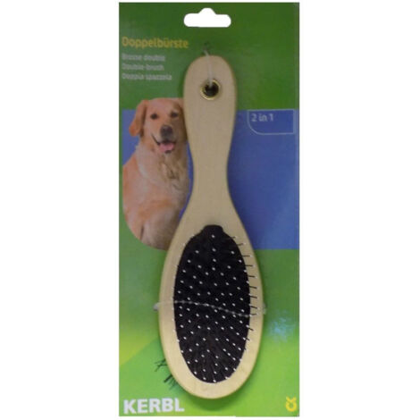 Cepillo KERBL 2 en 1 con doble cara con tapas protectoras y