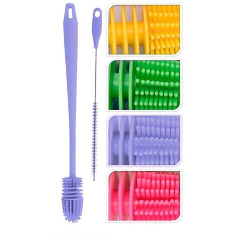 Cepillo limpia botellas colores surtidos, 2 uds